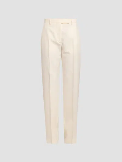 Tom Ford Women's Flannel Wool Tailored Pants In White