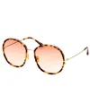 Tom Ford Round-frame Tortoiseshell Sunglasses