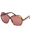 Tom Ford Rosemin Acetate Butterfly Sunglasses In Purple