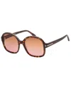 Tom Ford Round Havana Acetate Sunglasses In Brown