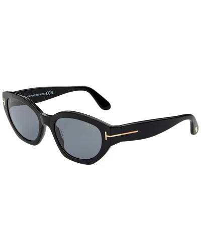 Tom Ford Women's Ft1086 55mm Polarized Sunglasses In Black