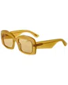 Tom Ford Venetia Light Brown Rectangular Ladies Sunglasses Ft1218 39e 53 In Yellow