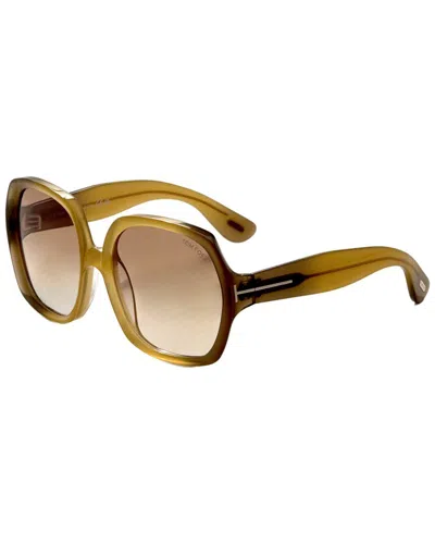 Tom Ford Women's Ft1221 60mm Sunglasses In Brown