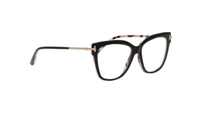 Tom Ford Women's Ft5704-b Sunglasses In Black/other/clear/blue-light Block Lens In Multi