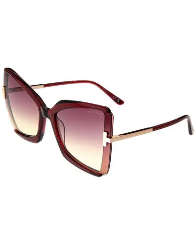 Tom Ford Women's Gia 63mm Sunglasses In Red