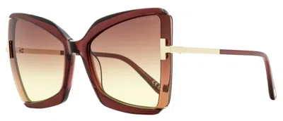 Tom Ford Gia Oversized-frame Sunglasses In Beige