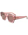 Tom Ford Guilliana Acetate Geometric Sunglasses In Pink