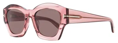 TOM FORD WOMEN'S GUILLIANA SUNGLASSES TF1083 72E TRANSPARENT PINK 52MM