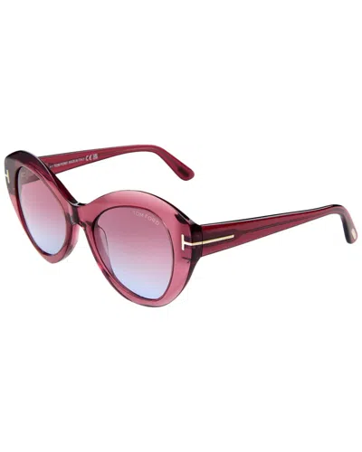 Tom Ford Women's Guinevere 52mm Sunglasses In Red