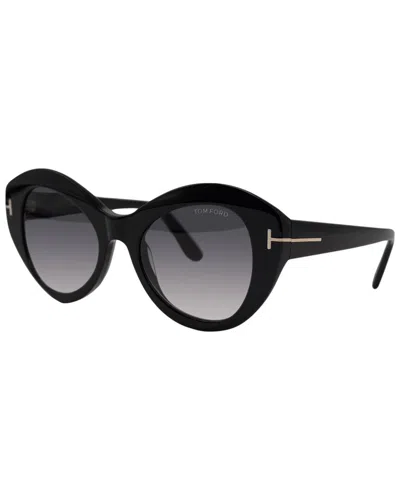 Tom Ford Women's Guinevere 52mm Sunglasses In Black