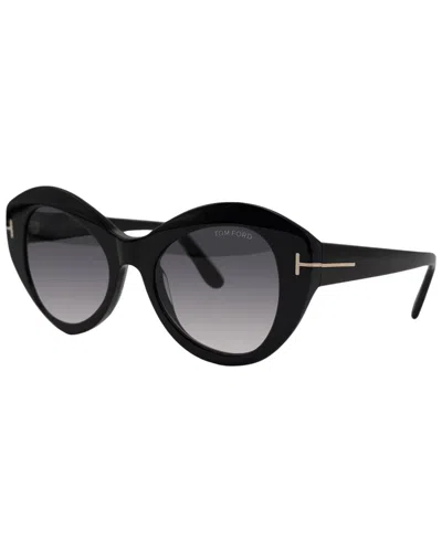 Tom Ford Women's Guinevere 52mm Sunglasses In Black