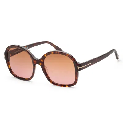 Tom Ford Women's Hanley 57mm Dark Havana Sunglasses In Brown