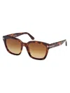 Tom Ford Haylay 53mm Square Sunglasses In Brown