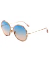 Tom Ford Hunter 58mm Round Sunglasses In Gold