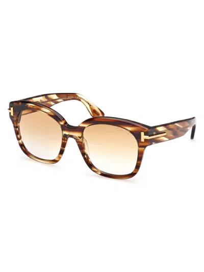 Tom Ford Women's Icon 55mm Square Sunglasses In Brown