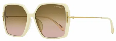 Tom Ford Women's Joanna Butterfly Sunglasses Tf1039 25f Ivory 59mm In Multi