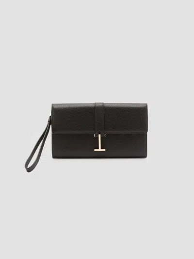 Tom Ford Women's Kara Leather Wristlet In Black