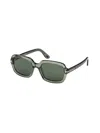 Tom Ford Lana 53mm Rectangular Sunglasses In Green