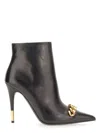 Tom Ford Chain-linked Stiletto-heel Boots In Black