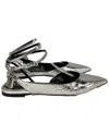 Tom Ford Women's Leather Padlock Croc-embossed Ballet Flat, Size It | 38.5  (authentic Pre-loved)