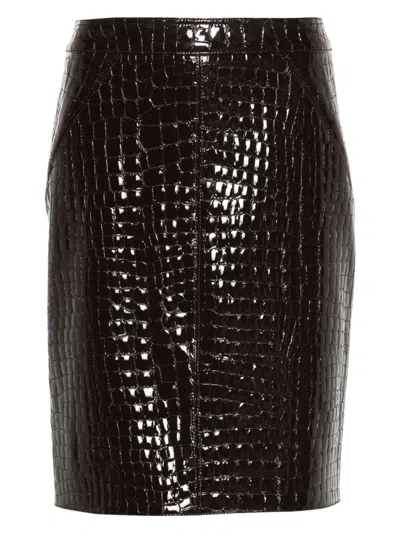 TOM FORD WOMEN'S LEATHER SKIRT