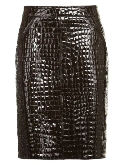 TOM FORD WOMEN'S LEATHER SKIRT