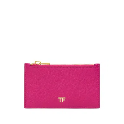 Tom Ford Women's Leather Wallet In Fuchsia