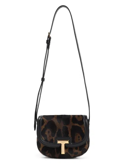 Tom Ford Women's Leopard Print Mini Bag In Brown