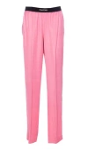 Tom Ford High-rise Silk-blend Satin Pants In Pink & Purple