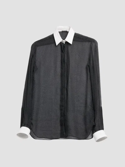Tom Ford Women's Losange Sheer Shirt In Gray