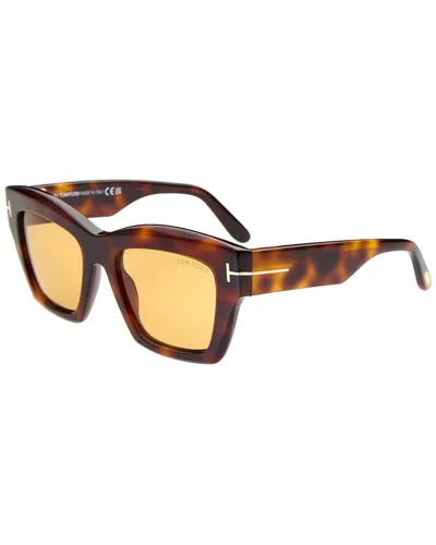 Tom Ford Women's Luna 52mm Sunglasses In Brown