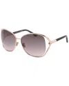 Tom Ford Cut-out Metal & Acetate Butterfly Sunglasses In Gold