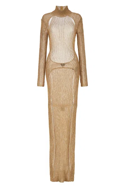 Tom Ford Women Maxi Cut Out Dress In Gold