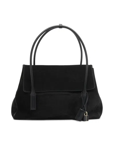 Tom Ford Women's Medium Suede & Leather Shoulder Bag In Black