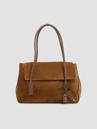 Tom Ford Women's Medium Suede & Leather Shoulder Bag In Whisky