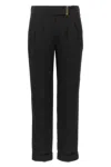 Tom Ford Metal Bar Detailed Straight-leg Pants In Black