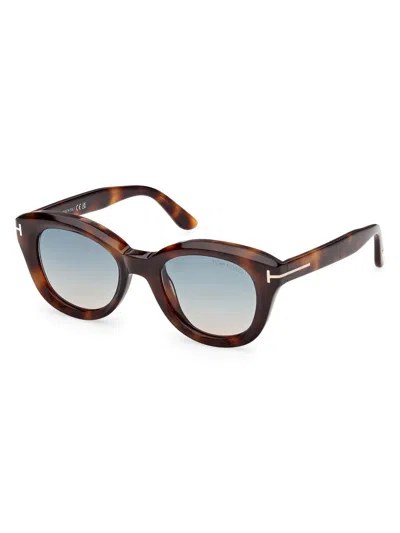 Tom Ford Women's Nika 49mm Oval Sunglasses In Purple