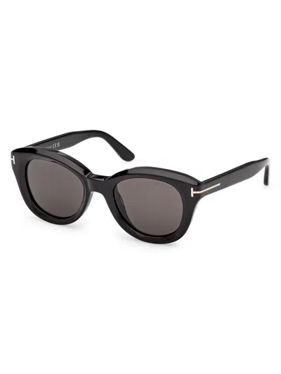 Tom Ford Women's Nika 49mm Oval Sunglasses In Black