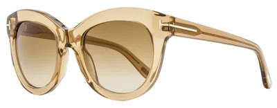 Tom Ford Women's Odette Sunglasses Tf1189 45f Transaparent Brown 53mm In Multi