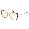 Tom Ford Women's 55mm Purple Beige Gradient Opticals Ft5882-b-083-55 In Black