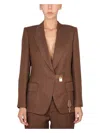 Tom Ford Padlock Single-breasted Blazer In Brown