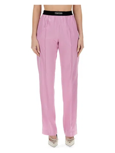 Tom Ford Women Pants With Logo In Pink