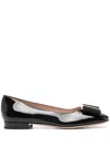 Tom Ford Audrey Bow-embellished Patent-leather Ballet Flats In Black