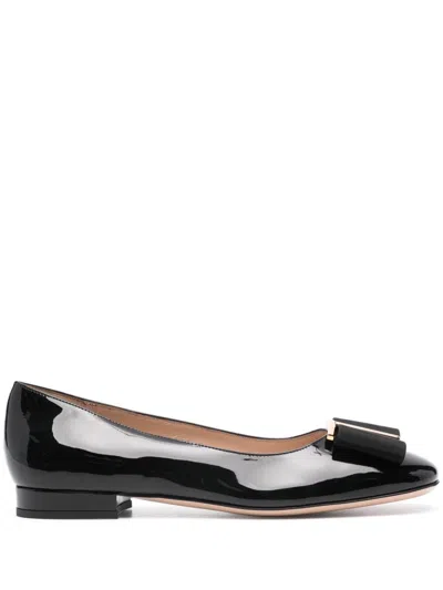 TOM FORD TOM FORD WOMEN PATENT LEATHER + GROS GRAIN BALLERINA