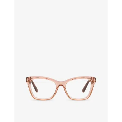 TOM FORD WOMENS PINK FT5909-B CAT-EYE FRAME ACETATE GLASSES