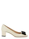 Tom Ford Audrey Velvet Bow Ballerina Pump In Ivory