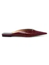 Tom Ford Julianne Patent Python-printed Mules In Burgundy
