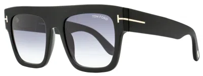 Tom Ford Women's Renee Sunglasses Tf847 01b Black 52mm In Blue