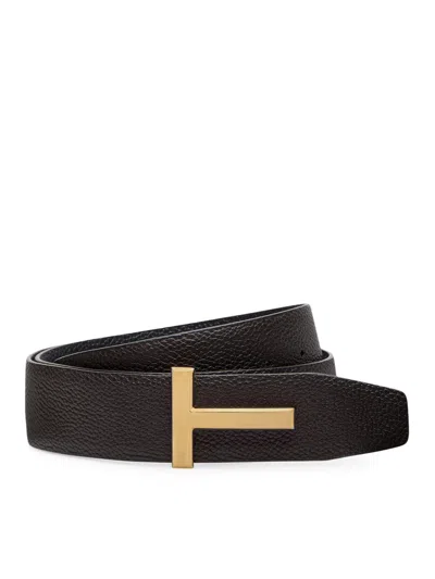 TOM FORD TOM FORD WOMEN RIDGE T LEATHER BELT