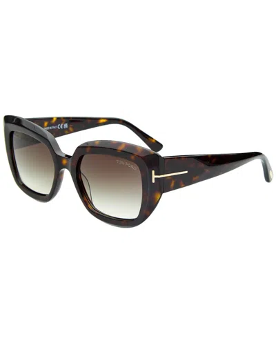 Tom Ford Women's Saltzman 53mm Sunglasses In Brown